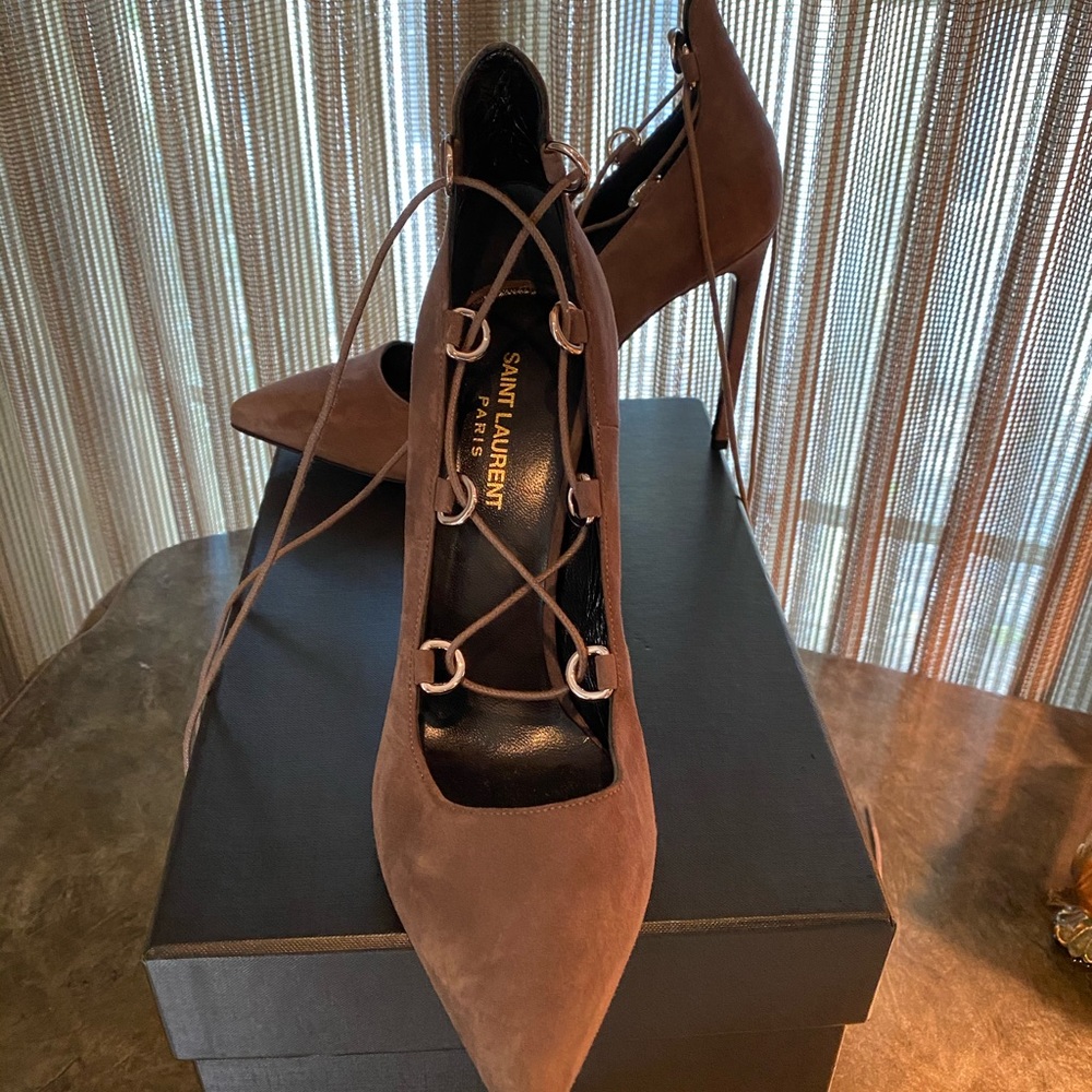 SAINT LAURENT PARIS SKINNY ESCARPIN PUMP 39.5 - Picture 4 of 6